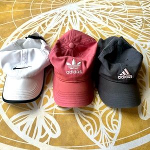 3 athletic hats